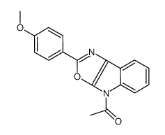 1-[2-(4-methoxyphenyl)-[1,3]oxazolo[5,4-b]indol-4-yl]ethanone结构式