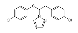1-[2-(4-chlorophenyl)-1-(4-chlorophenyl)sulfanylethyl]-1,2,4-triazole结构式
