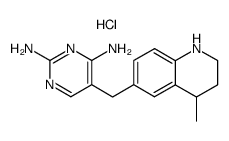 2,4-diamino-5-(1,2,3,4-tetrahydro-4-methyl-6-quinolylmethyl)-pyrimidine dihydrochloride结构式