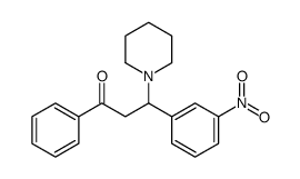 3-(3-nitrophenyl)-1-phenyl-3-piperidin-1-ylpropan-1-one结构式