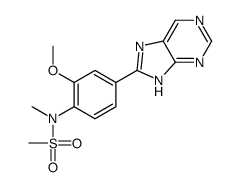 N-[2-methoxy-4-(7H-purin-8-yl)phenyl]-N-methylmethanesulfonamide结构式