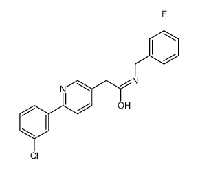 2-[6-(3-chlorophenyl)pyridin-3-yl]-N-[(3-fluorophenyl)methyl]acetamide结构式