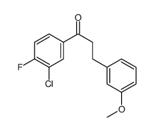 3'-CHLORO-4'-FLUORO-3-(3-METHOXYPHENYL)PROPIOPHENONE结构式