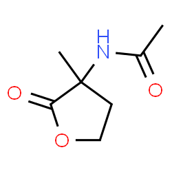 dl-3-Acetamido-perhydro-3-methyl-2-oxofuran结构式