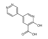 2-oxo-5-pyridazin-4-yl-1H-pyridine-3-carboxylic acid结构式