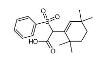 3,3,6,6-tetramethyl-α-(phenylsulphonyl)-1-cyclohexen-1-acetic acid Structure