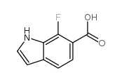 7-氟-1H-吲哚-6-羧酸结构式