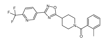 (2-methylphenyl)-[4-[3-[6-(trifluoromethyl)pyridin-3-yl]-1,2,4-oxadiazol-5-yl]piperidin-1-yl]methanone Structure