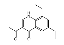 3-acetyl-6,8-diethyl-1H-quinolin-4-one结构式