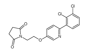 1-[2-[6-(2,3-dichlorophenyl)pyridin-3-yl]oxyethyl]pyrrolidine-2,5-dione结构式