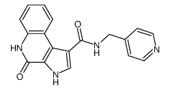 N-(pyridin-4-ylmethyl)-4-oxo-4,5-dihydro-3H-pyrrolo[2,3-c]quinoline-1-carboxamide结构式