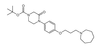 1,1-dimethylethyl 4-(4-{[3-(hexahydro-1H-azepin-1-yl)propyl]oxy}phenyl)-3-oxo-1-piperazinecarboxylate Structure