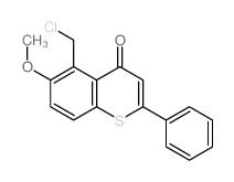 4H-1-Benzothiopyran-4-one,5-(chloromethyl)-6-methoxy-2-phenyl- Structure