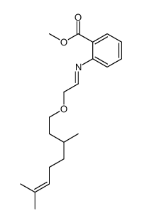 methyl 2-[[2-[(3,7-dimethyl-6-octenyl)oxy]ethylidene]amino]benzoate structure