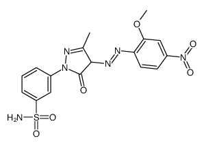 3-[4,5-dihydro-4-[(2-methoxy-4-nitrophenyl)azo]-3-methyl-5-oxo-1H-pyrazol-1-yl]benzenesulphonamide picture