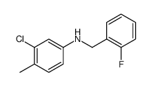 Benzenemethanamine, N-(3-chloro-4-methylphenyl)-2-fluoro结构式