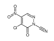 5-chloro-4-nitro-6-oxopyridazine-1-carbonitrile结构式