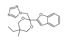 1-{[2-(1-Benzofuran-2-yl)-5-ethyl-5-methyl-1,3-dioxan-2-yl]methyl }-1H-1,2,4-triazole结构式