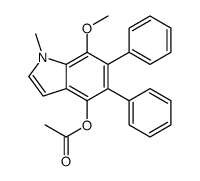 (7-methoxy-1-methyl-5,6-diphenylindol-4-yl) acetate结构式