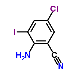 2-Amino-5-chloro-3-iodobenzonitrile结构式