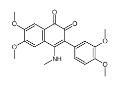 4-Methylamino-3-(3,4-dimethoxyphenyl)-6,7-dimethoxy-1,2-naphthoquinone Structure