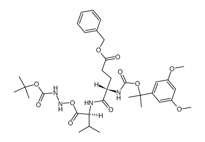 Ddz-Glu(OBzl)-Val-N2H2Boc Structure