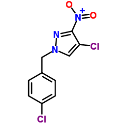 4-CHLORO-1-(4-CHLORO-BENZYL)-3-NITRO-1H-PYRAZOLE structure