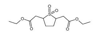 (5-Ethoxycarbonylmethyl-1,1-dioxo-tetrahydro-1λ6-thiophen-2-yl)-acetic acid ethyl ester结构式