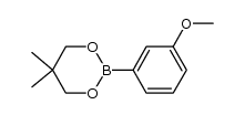 2-(3-methoxyphenyl)-5, 5-dimethyl-1,3,2-dioxaborinane Structure