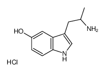 1-(5-hydroxy-1H-indol-3-yl)propan-2-ylazanium,chloride结构式