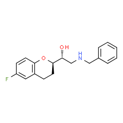 (1R)-2-(Benzylamino)-1-[(2R)-6-fluoro-3,4-dihydro-2H-chromen-2-yl]ethanol结构式