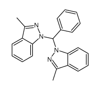 3-methyl-1-[(3-methylindazol-1-yl)-phenylmethyl]indazole结构式
