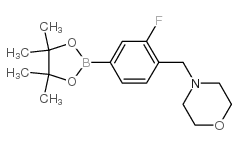 4-(2-Fluoro-4-(4,4,5,5-tetramethyl-1,3,2-dioxaborolan-2-yl)benzyl)morpholine Structure