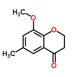 8-Methoxy-6-methyl-2,3-dihydro-4H-chromen-4-one结构式