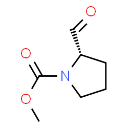 1-Pyrrolidinecarboxylic acid, 2-formyl-, methyl ester, (2S)- (9CI) Structure