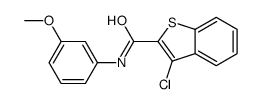 3-chloro-N-(3-methoxyphenyl)-1-benzothiophene-2-carboxamide结构式