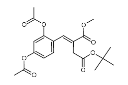 (E)-4-tert-butyl 1-methyl 2-(2,4-diacetoxybenzylidene)succinate结构式
