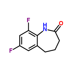 7,9-Difluoro-1,3,4,5-tetrahydro-2H-1-benzazepin-2-one Structure