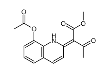 2-[8-Acetoxy-1H-quinolin-(2Z)-ylidene]-3-oxo-butyric acid methyl ester Structure