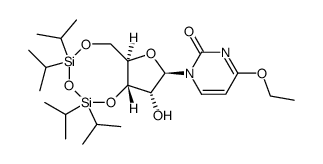 4-ethoxy-1-(3,5-O-TIPDS-1,3-diyl-β-D-ribofuranosyl)-2(1H)-pyrimidinone Structure