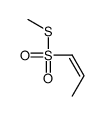 (E)-1-methylsulfanylsulfonylprop-1-ene结构式