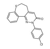 2-(4-chlorophenyl)-5,6-dihydro-[1]benzothiepino[5,4-c]-pyridazin-3(2H)-one Structure