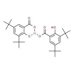 Hydrogen(T-4)-bis[3,5-bis(1,1-dimethylethyl)-2-hydroxybenzoato(2-)-O1, O2]aluminate(1-) Structure