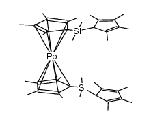 bis{(dimethyl(2,3,4,5-tetramethyl-2,4-cyclopentadien-1-yl)silyl)tetramethyl-η5-cyclopentadienyl}lead Structure