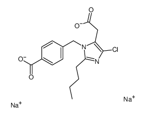 disodium,4-[[2-butyl-5-(carboxylatomethyl)-4-chloroimidazol-1-yl]methyl]benzoate结构式