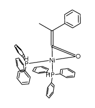 η2-(C,O) bis(triphenylphosphine)(methylphenylketene)nickel Structure