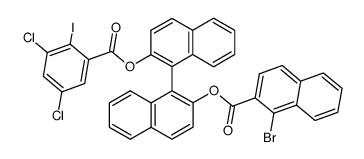 2'-((3,5-dichloro-2-iodobenzoyl)oxy)-[1,1'-binaphthalen]-2-yl 1-bromo-2-naphthoate结构式