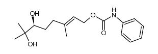 (6S,2E)-6,7-dihydroxy-3,7-dimethyl-2-octen-1-yl phenylcarbamate结构式