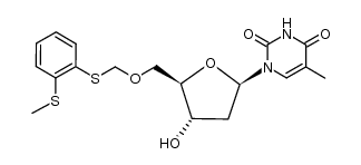 5'-O-[[[2-(methylthio)phenyl]thio]methyl]thymidine结构式