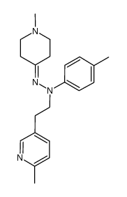 N'-(1-methyl-piperidin-4-ylidene)-N-[2-(6-methyl-pyridin-3-yl)-ethyl]-N-p-tolyl-hydrazine Structure